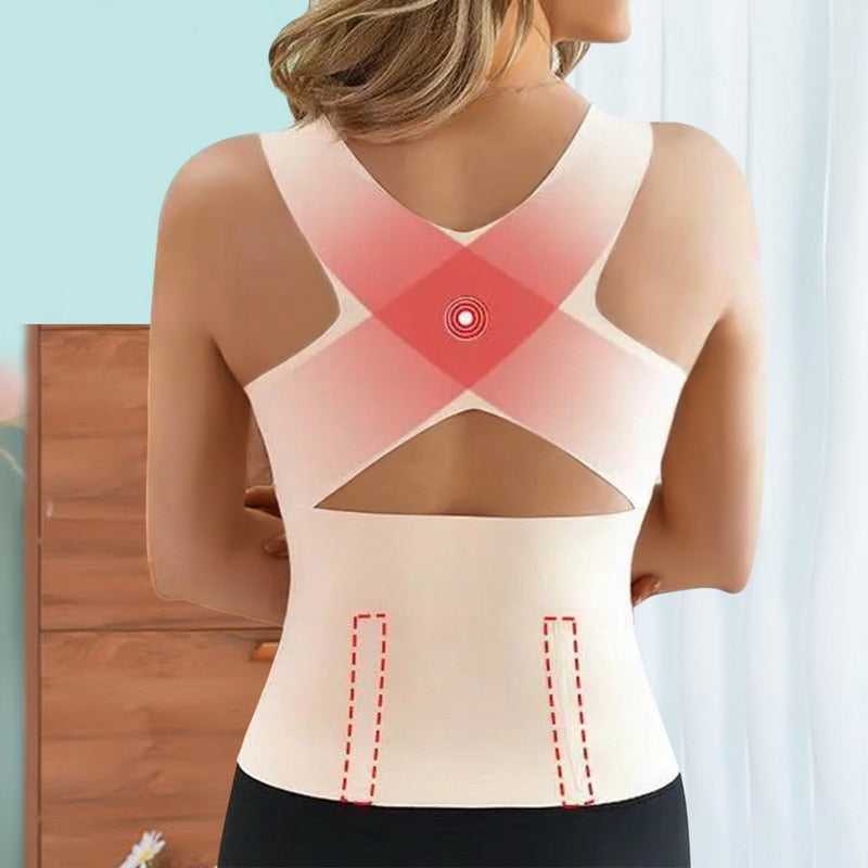 Corretor Postural 4 em 1 com Abotoamento na Cintura
